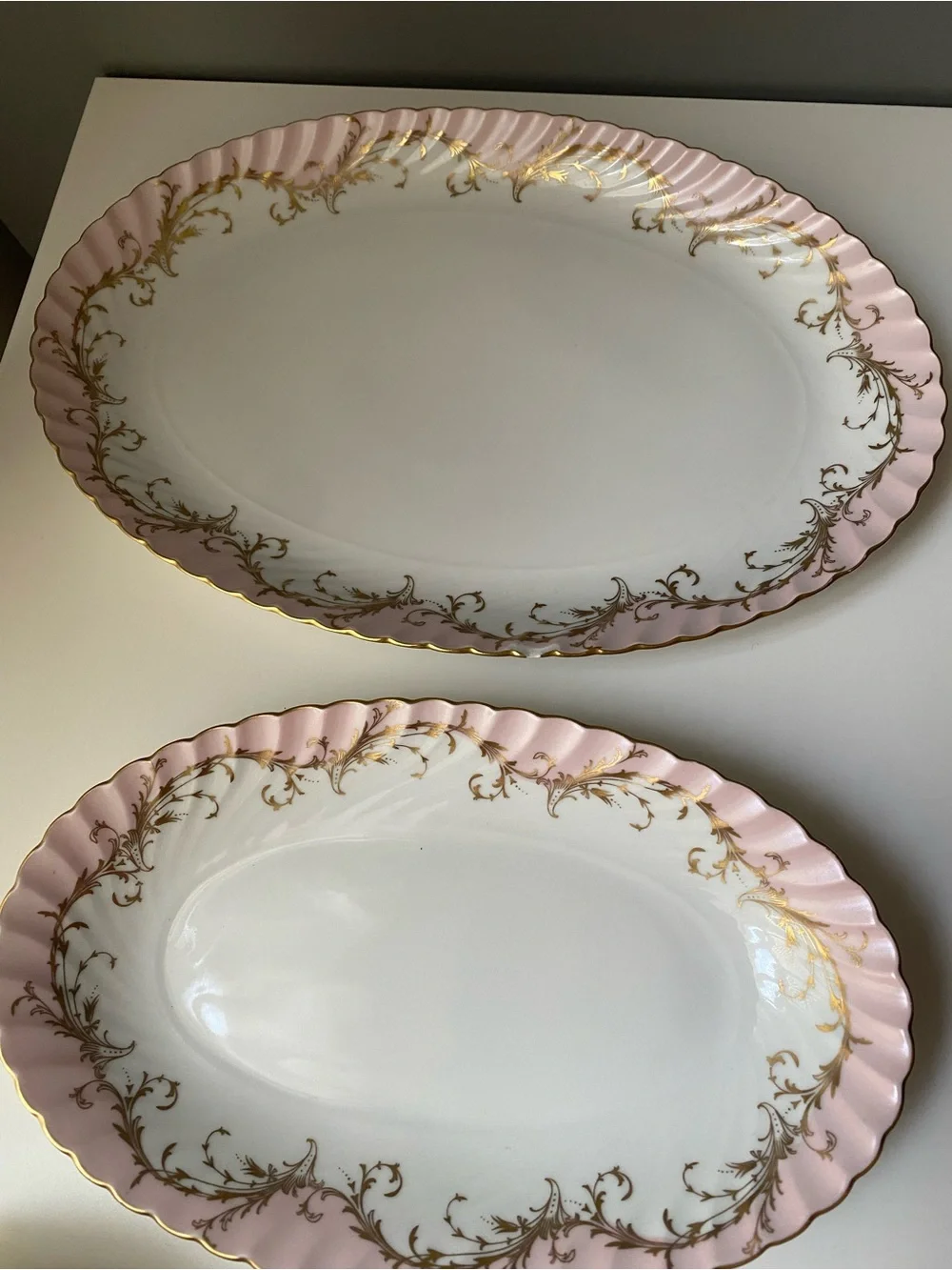 Royal Bayreuth Germany set of two oval platters